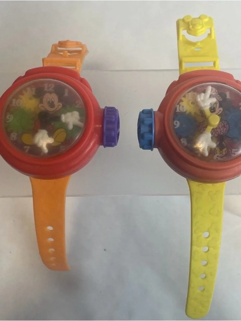 Vintage Disney Large Face Play Watches 2 Mickey Minnie Play Watch PLEASE READ